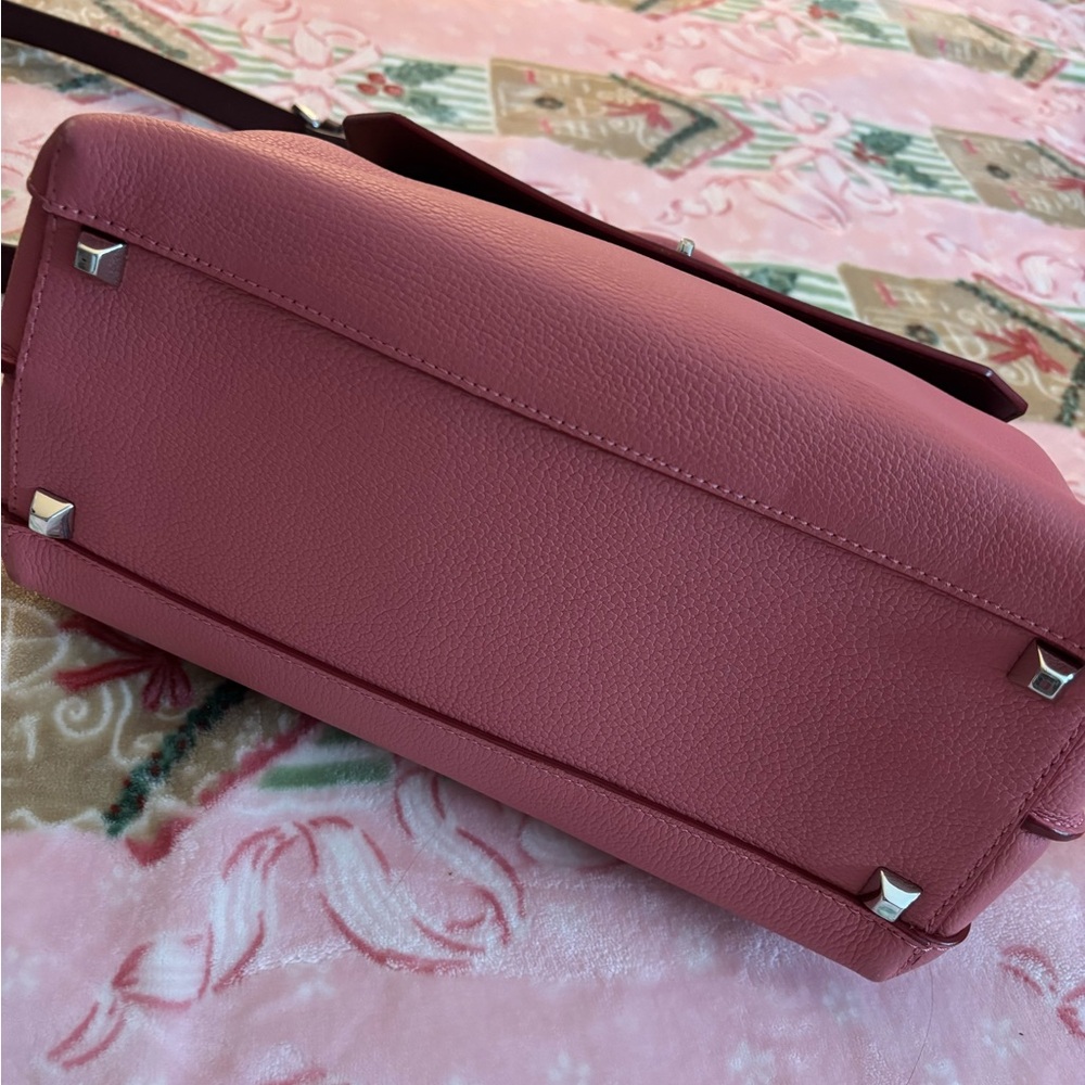 MCM Pink Leather Top-Handle Satchel - Picture 9 of 15